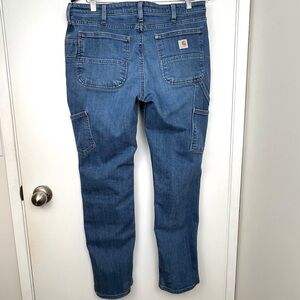 Carhartt Relaxed Fit Double Front Carpenter Jeans Women’s size 12 Blue Utility